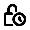 Outline Lock with Time Indicator Free Open-Source SVG Icon