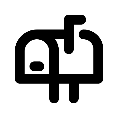 Mailbox (Outline) Free Open-Source SVG Icon (Flowbite Icons)