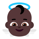 Dark Baby Angel (Flat) Free Open-Source SVG Icon