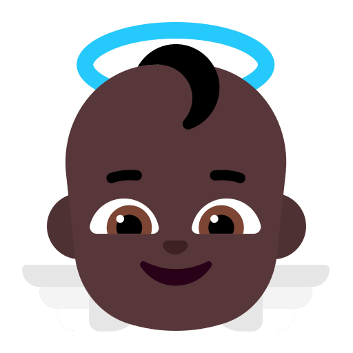 Dark Baby Angel (Flat) Free Open-Source SVG Icon (Fluent Emoji Flat)