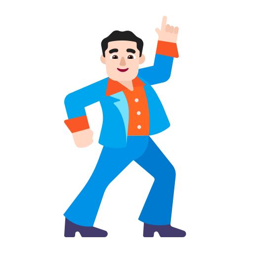 Dancing Man (Light) Free Open-Source SVG Icon (Fluent Emoji Flat)