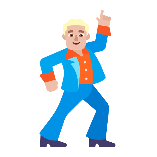 Medium-Light Dancing Man (Flat) Free Open-Source SVG Icon (Fluent Emoji Flat)