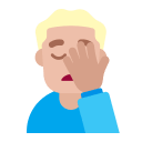 Medium-Light Man Facepalming (Flat) Free Open-Source SVG Icon