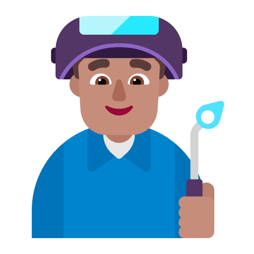 Medium Male Factory Worker (Flat) Free Open-Source SVG Icon (Fluent Emoji Flat)