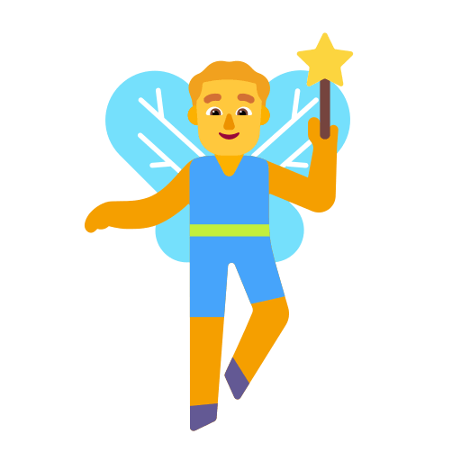 Fairy Man Free Open-Source SVG Icon (Fluent Emoji Flat)