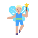 Medium Light Fairy Man (Flat) Free Open-Source SVG Icon