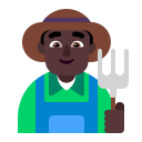 Dark-Skinned Male Farmer (Flat) Free Open-Source SVG Icon