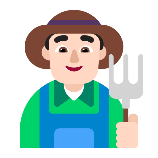 Light-skinned Male Farmer (Flat) Free Open-Source SVG Icon (Fluent Emoji Flat)