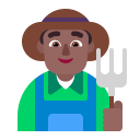 Medium Dark-Skinned Male Farmer (Flat) Free Open-Source SVG Icon