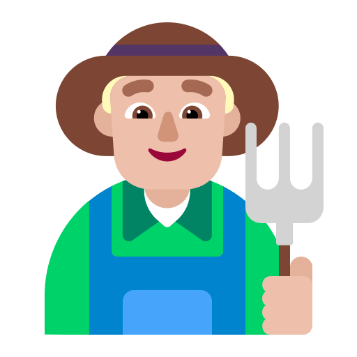 Medium-Light Male Farmer (Flat) Free Open-Source SVG Icon (Fluent Emoji Flat)