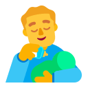 Man Feeding Baby (Flat) Free Open-Source SVG Icon