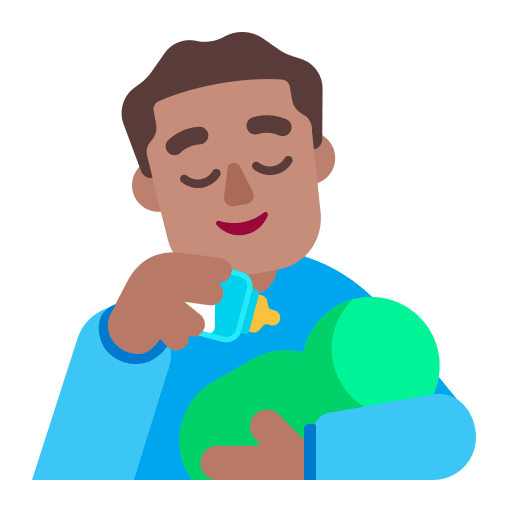 Medium Man Feeding Baby (Flat) Free Open-Source SVG Icon (Fluent Emoji Flat)