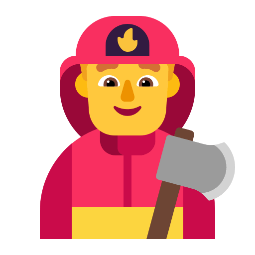 Firefighter Man Free Open-Source SVG Icon (Fluent Emoji Flat)