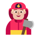 Medium Light Firefighter Character Free Open-Source SVG Icon