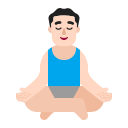 Man in Lotus Position (Light) Free Open-Source SVG Icon