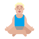 Medium-Light Man in Lotus Position Free Open-Source SVG Icon