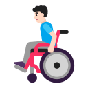 Manual Wheelchair for Man (Light) Free Open-Source SVG Icon