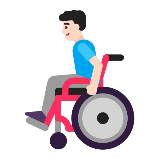 Manual Wheelchair for Man (Light) Free Open-Source SVG Icon (Fluent Emoji Flat)