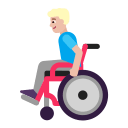 Medium-Light Man in Manual Wheelchair (Flat) Free Open-Source SVG Icon