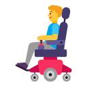 Man in Motorized Wheelchair (Flat) Free Open-Source SVG Icon