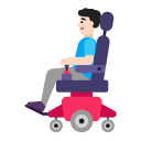 Man in Motorized Wheelchair (Light) Free Open-Source SVG Icon