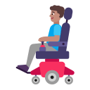 Medium Man in Motorized Wheelchair (Flat) Free Open-Source SVG Icon