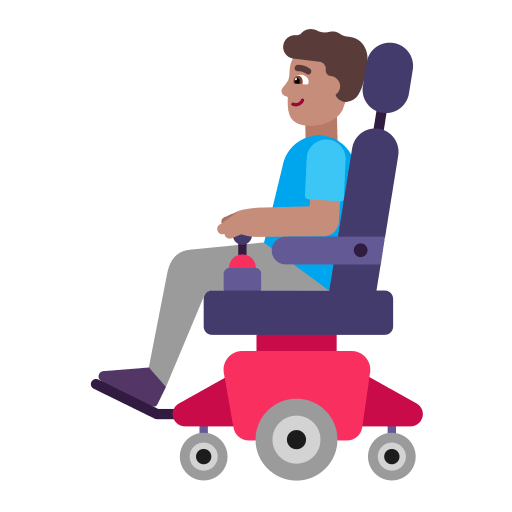 Medium Man in Motorized Wheelchair (Flat) Free Open-Source SVG Icon (Fluent Emoji Flat)