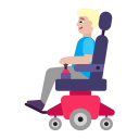 Medium Light Man in Motorized Wheelchair (Flat) Free Open-Source SVG Icon