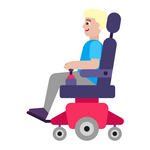 Medium Light Man in Motorized Wheelchair (Flat) Free Open-Source SVG Icon (Fluent Emoji Flat)