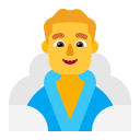 Man in Steamy Room (Flat) Free Open-Source SVG Icon