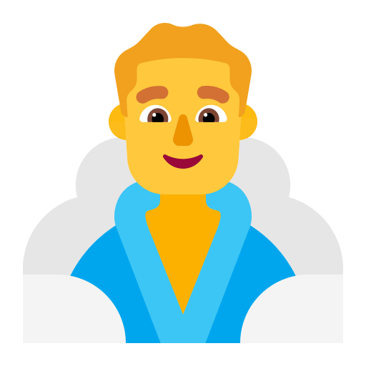 Man in Steamy Room (Flat) Free Open-Source SVG Icon (Fluent Emoji Flat)