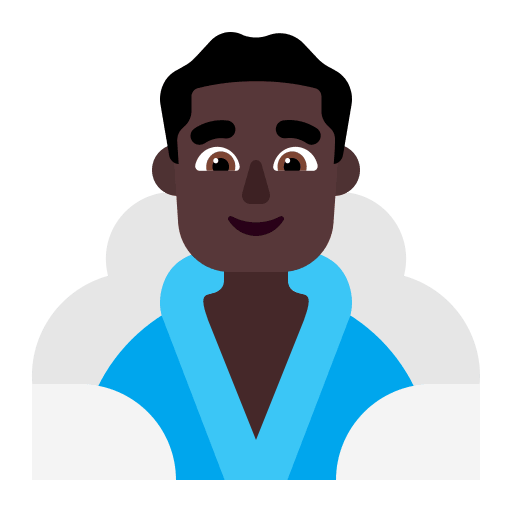 Man in Steamy Room (Dark) Free Open-Source SVG Icon (Fluent Emoji Flat)