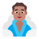 Medium Man in Steamy Room (Flat) Free Open-Source SVG Icon