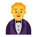 Man in Tuxedo (Flat) Free Open-Source SVG Icon