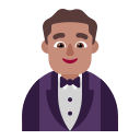 Medium Man in Tuxedo (Flat) Free Open-Source SVG Icon