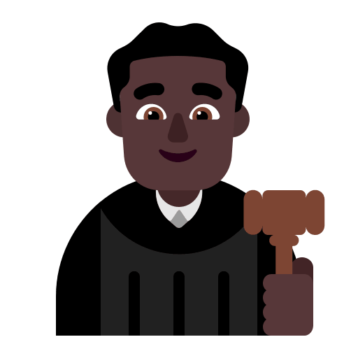 Dark Male Judge (Flat) Free Open-Source SVG Icon (Fluent Emoji Flat)