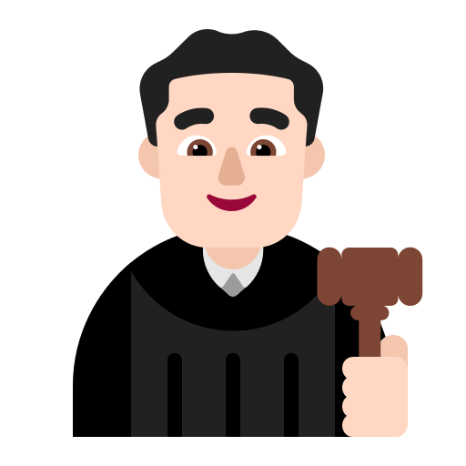 Lightly Styled Male Judge Free Open-Source SVG Icon (Fluent Emoji Flat)