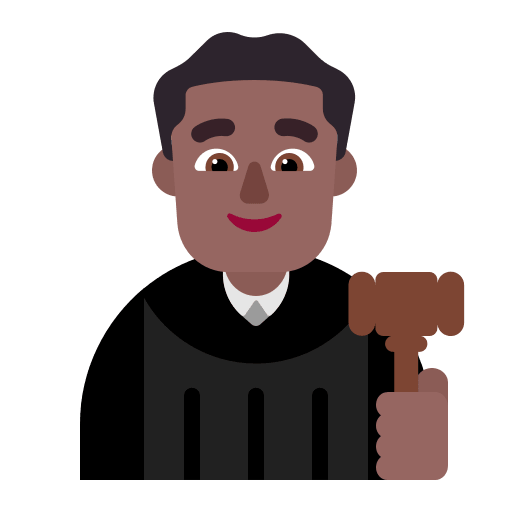 Medium Dark Skin Tone Judge (Flat) Free Open-Source SVG Icon (Fluent Emoji Flat)