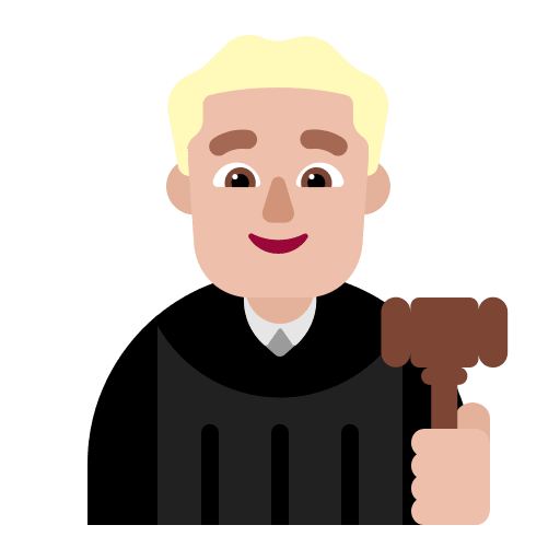 Medium Light Male Judge (Flat) Free Open-Source SVG Icon (Fluent Emoji Flat)