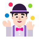 Man Juggling Light Objects (Flat) Free Open-Source SVG Icon