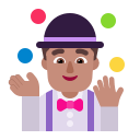 Medium Man Juggling (Flat) Free Open-Source SVG Icon