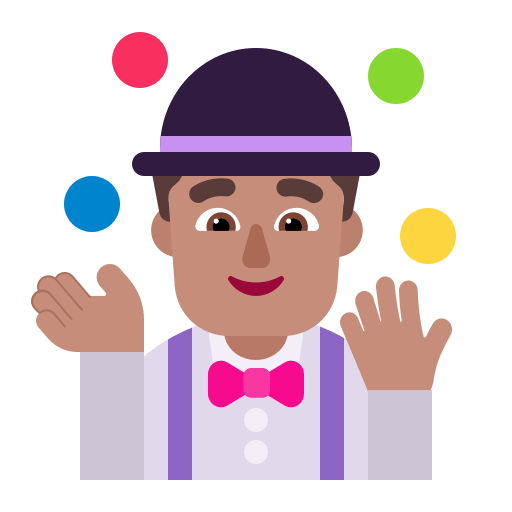 Medium Man Juggling (Flat) Free Open-Source SVG Icon (Fluent Emoji Flat)