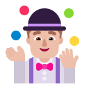 Medium Light Juggling Man (Flat) Free Open-Source SVG Icon