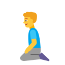 Kneeling Man (Flat) Free Open-Source SVG Icon