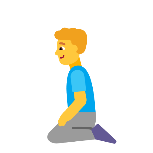 Kneeling Man (Flat) Free Open-Source SVG Icon (Fluent Emoji Flat)