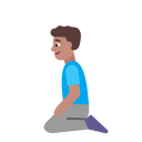 Medium Kneeling Man (Flat) Free Open-Source SVG Icon