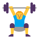 Man Lifting Weights (Flat) Free Open-Source SVG Icon