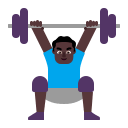 Dark Man Lifting Weights (Flat) Free Open-Source SVG Icon