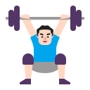 Man Lifting Weights (Light) Free Open-Source SVG Icon