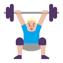 Medium Light Man Lifting Weights (Flat) Free Open-Source SVG Icon